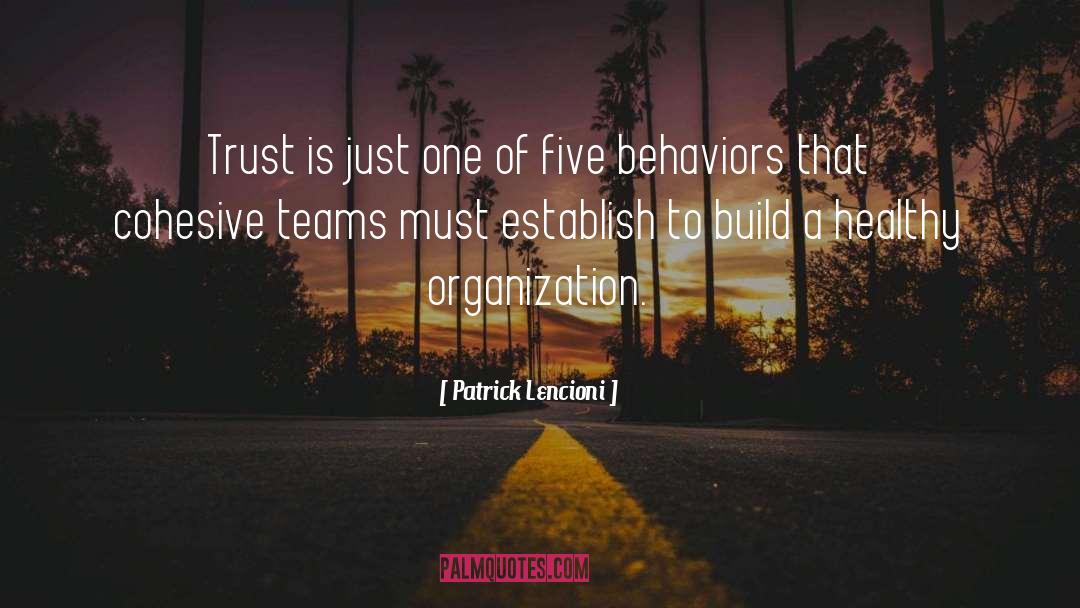 Patrick Lencioni Quotes: Trust is just one of