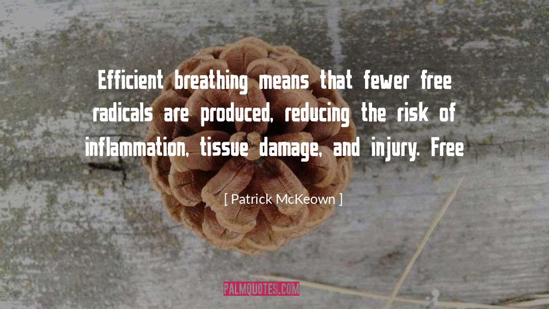 Patrick McKeown Quotes: Efficient breathing means that fewer