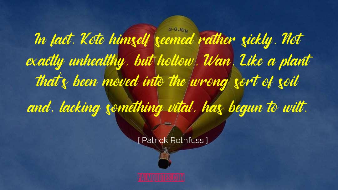 Patrick Rothfuss Quotes: In fact, Kote himself seemed