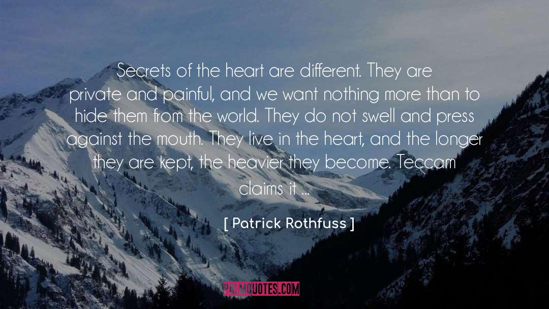 Patrick Rothfuss Quotes: Secrets of the heart are