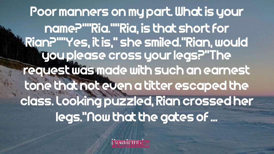 Patrick Rothfuss Quotes: Poor manners on my part.