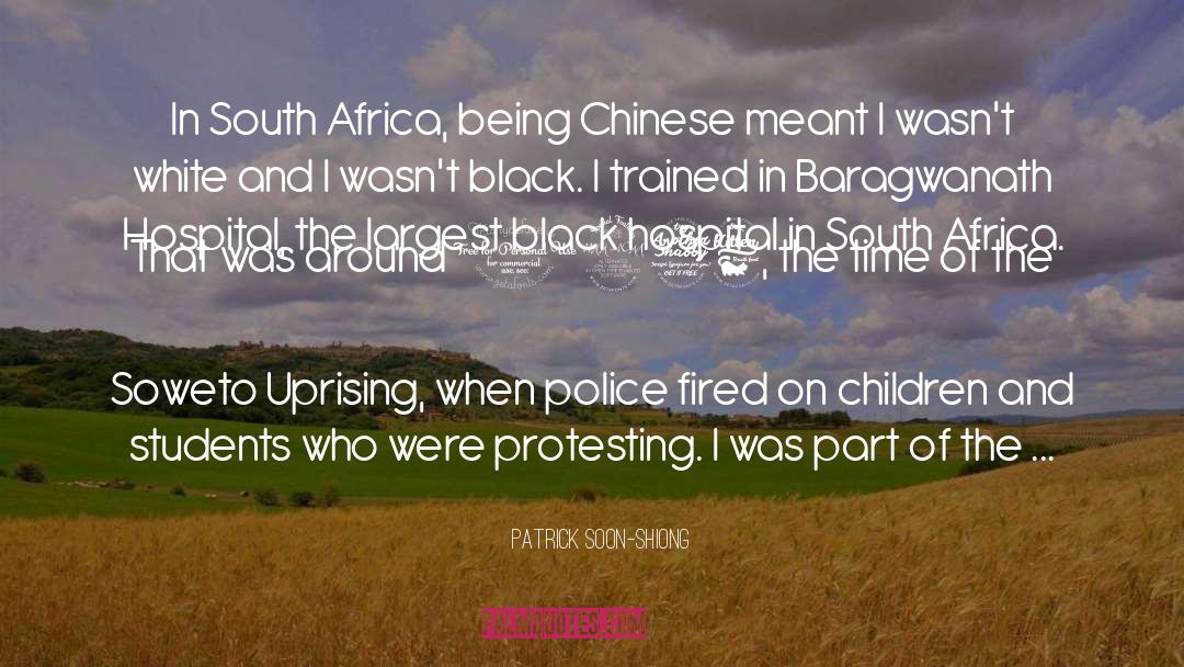 Patrick Soon-Shiong Quotes: In South Africa, being Chinese