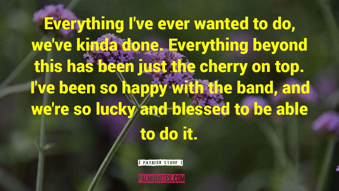 Patrick Stump Quotes: Everything I've ever wanted to