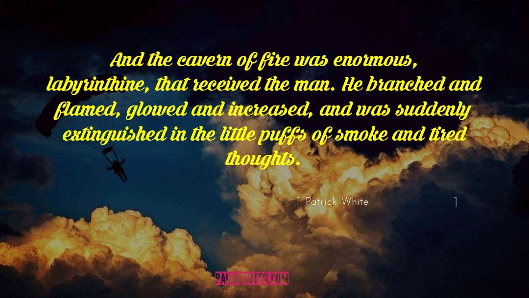 Patrick White Quotes: And the cavern of fire