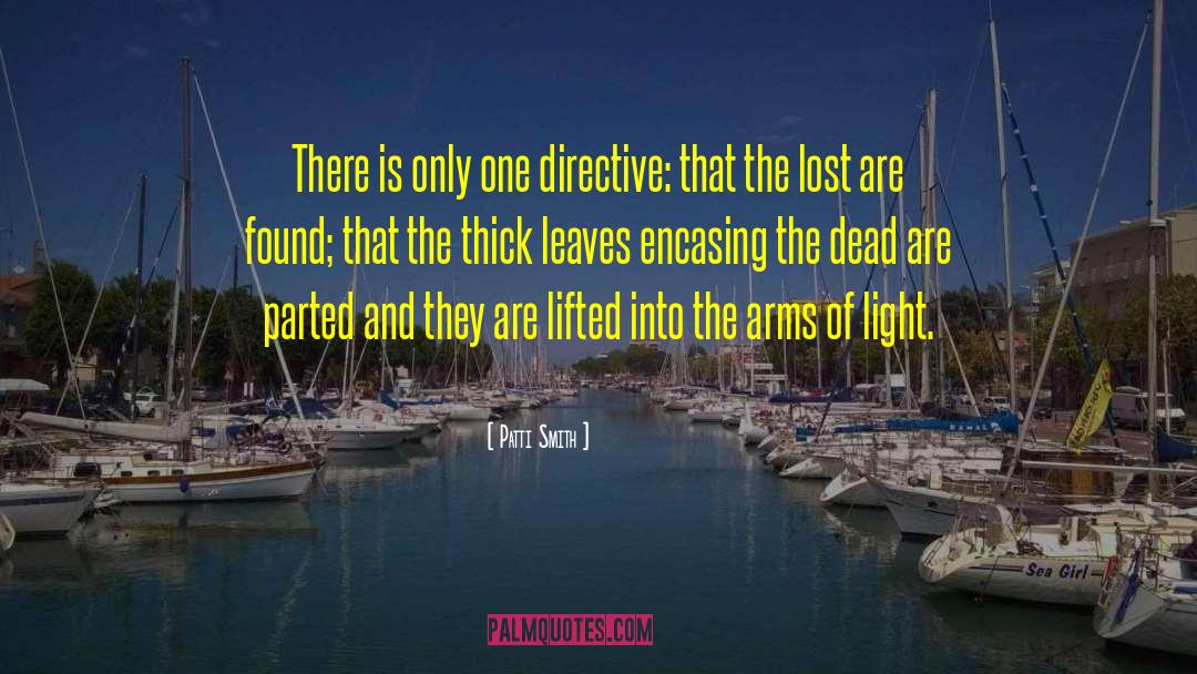 Patti Smith Quotes: There is only one directive: