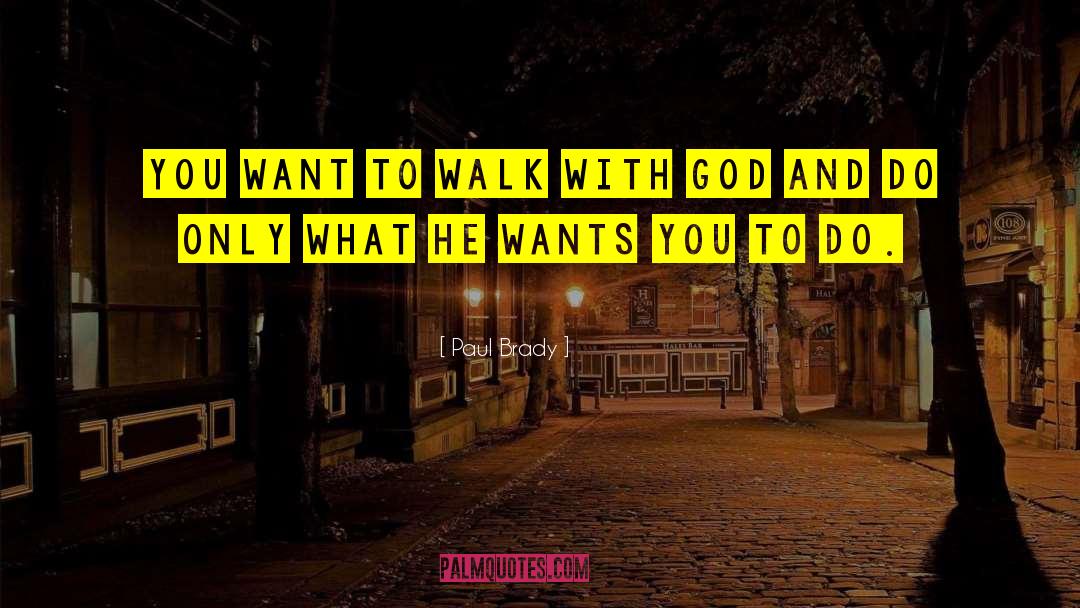 Paul Brady Quotes: You want to walk with