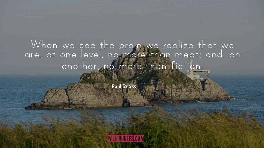 Paul Broks Quotes: When we see the brain
