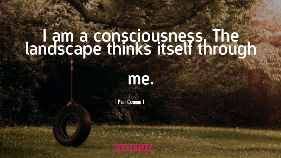Paul Cezanne Quotes: I am a consciousness. The