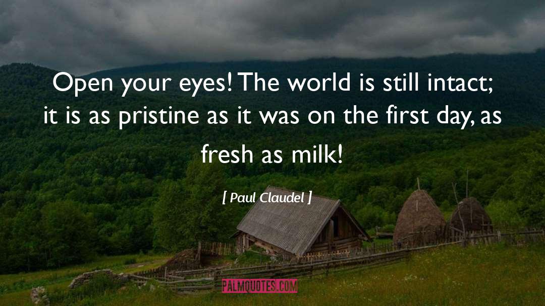 Paul Claudel Quotes: Open your eyes! The world
