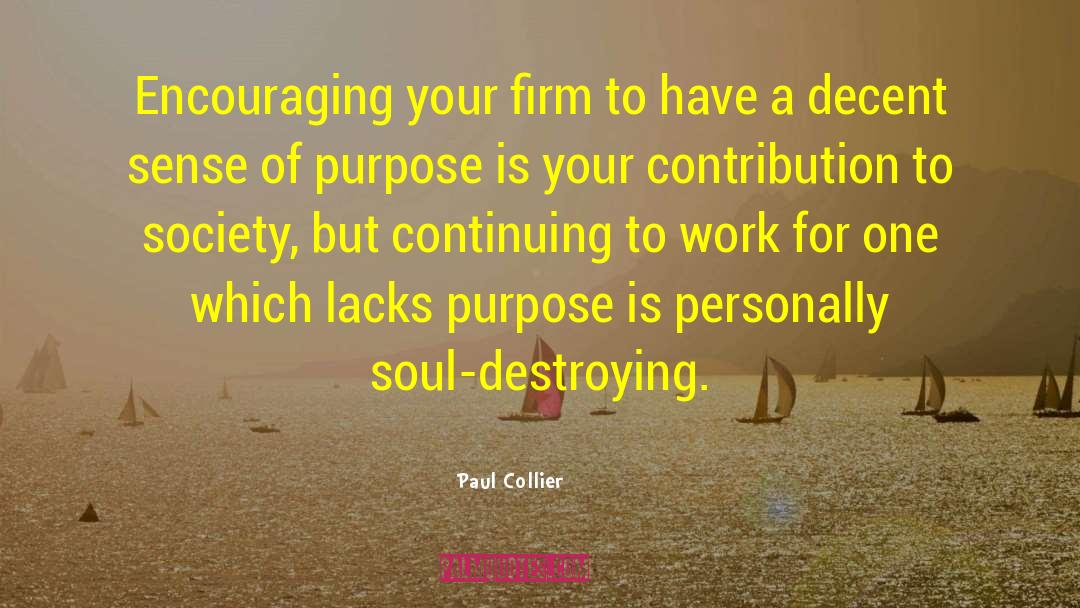 Paul Collier Quotes: Encouraging your firm to have