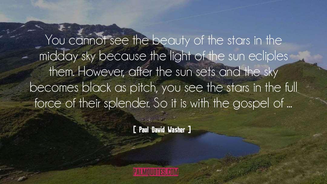 Paul David Washer Quotes: You cannot see the beauty