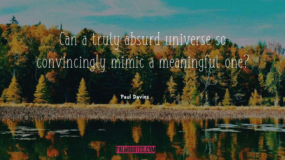 Paul Davies Quotes: Can a truly absurd universe