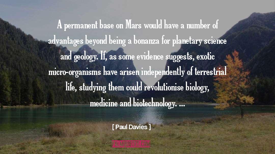 Paul Davies Quotes: A permanent base on Mars