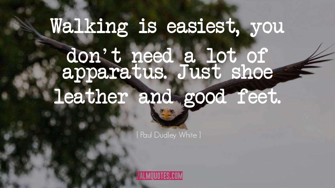 Paul Dudley White Quotes: Walking is easiest, you don't