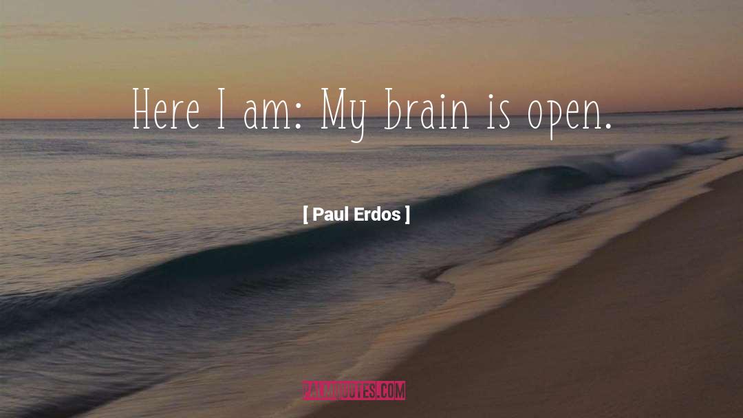 Paul Erdos Quotes: Here I am: My brain