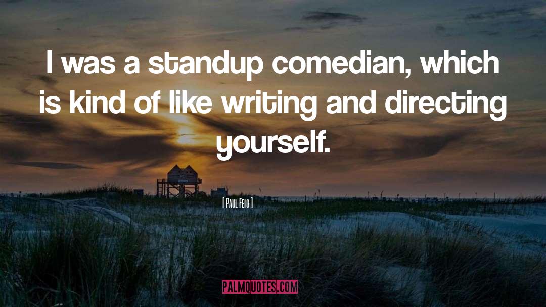 Paul Feig Quotes: I was a standup comedian,