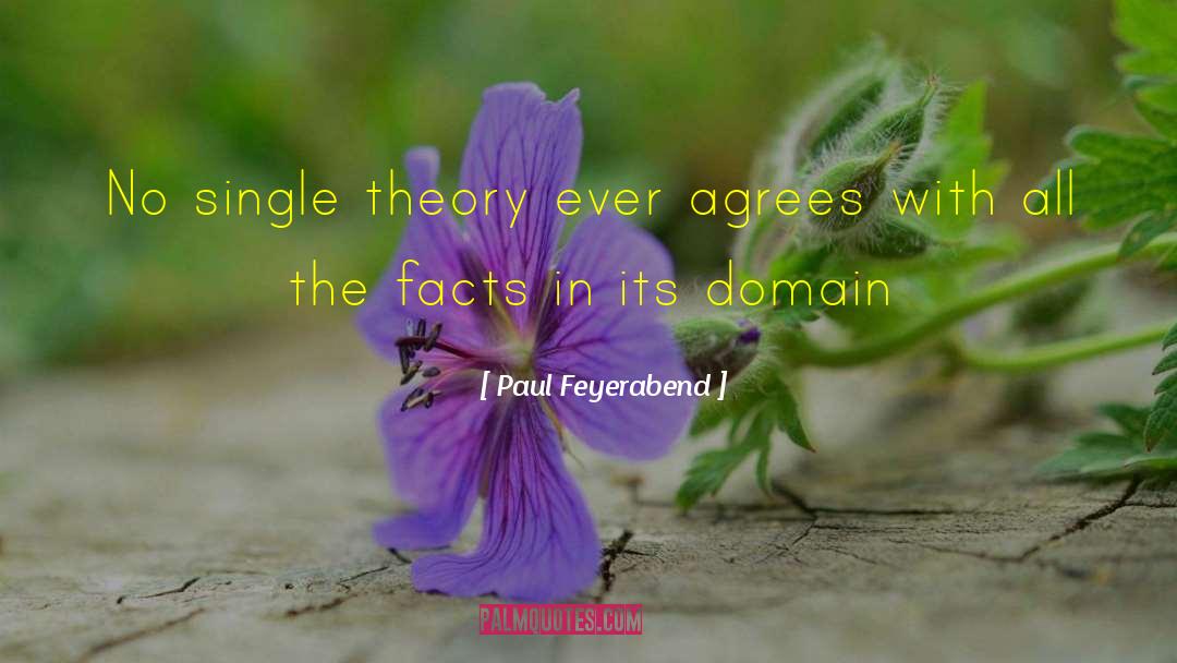 Paul Feyerabend Quotes: No single theory ever agrees