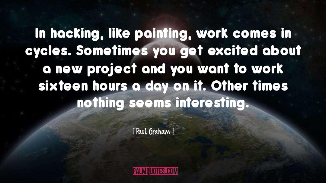 Paul Graham Quotes: In hacking, like painting, work
