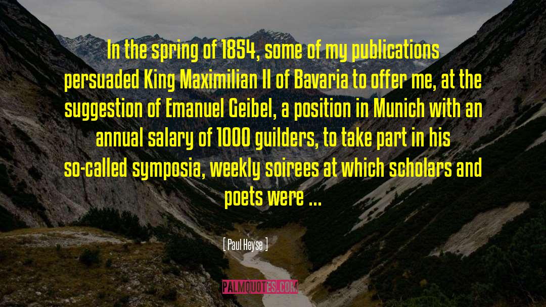 Paul Heyse Quotes: In the spring of 1854,