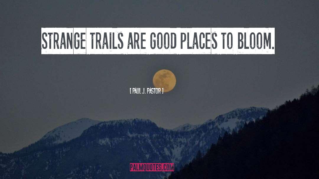 Paul J. Pastor Quotes: Strange trails are good places