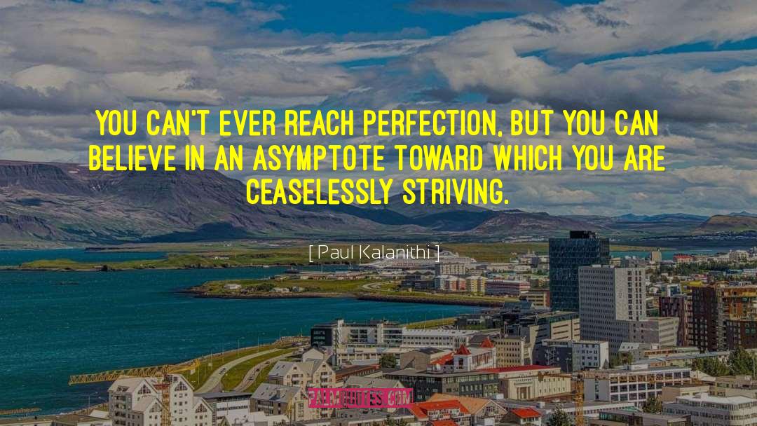 Paul Kalanithi Quotes: You can't ever reach perfection,