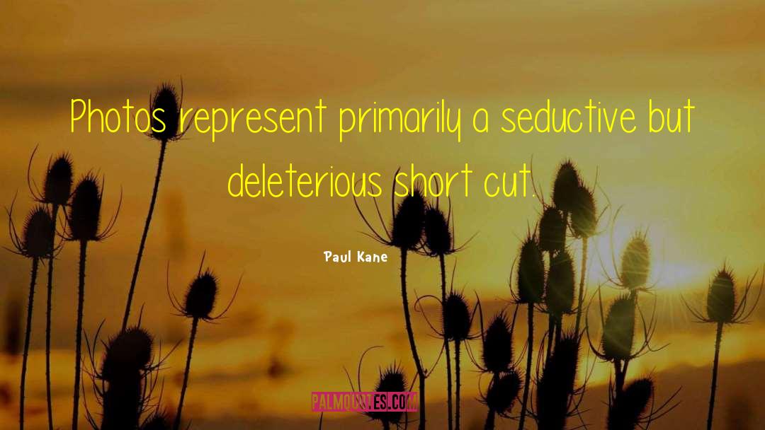 Paul Kane Quotes: Photos represent primarily a seductive