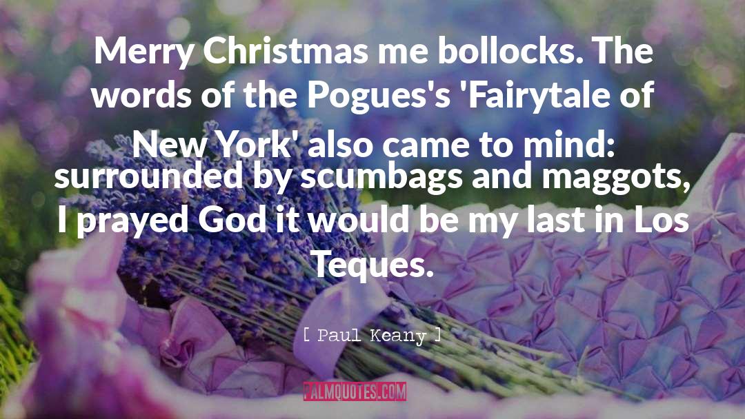 Paul Keany Quotes: Merry Christmas me bollocks. The