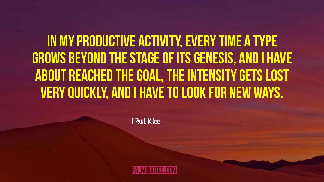 Paul Klee Quotes: In my productive activity, every