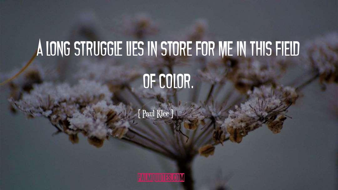 Paul Klee Quotes: A long struggle lies in