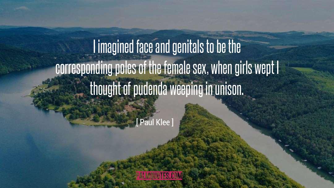 Paul Klee Quotes: I imagined face and genitals