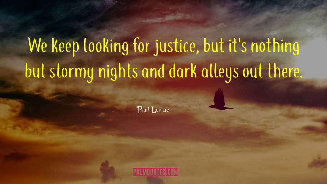 Paul Levine Quotes: We keep looking for justice,