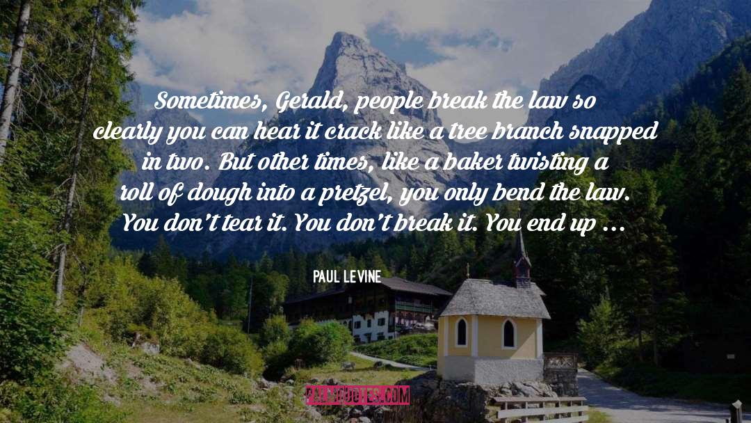 Paul Levine Quotes: Sometimes, Gerald, people break the