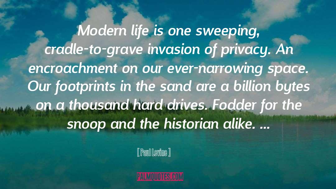 Paul Levine Quotes: Modern life is one sweeping,