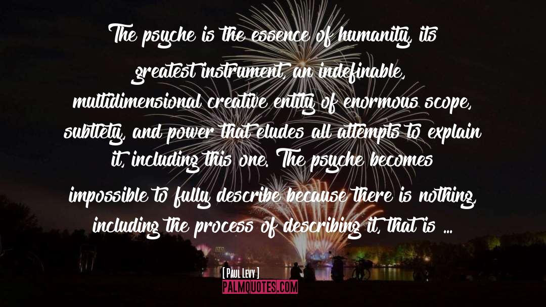 Paul Levy Quotes: The psyche is the essence