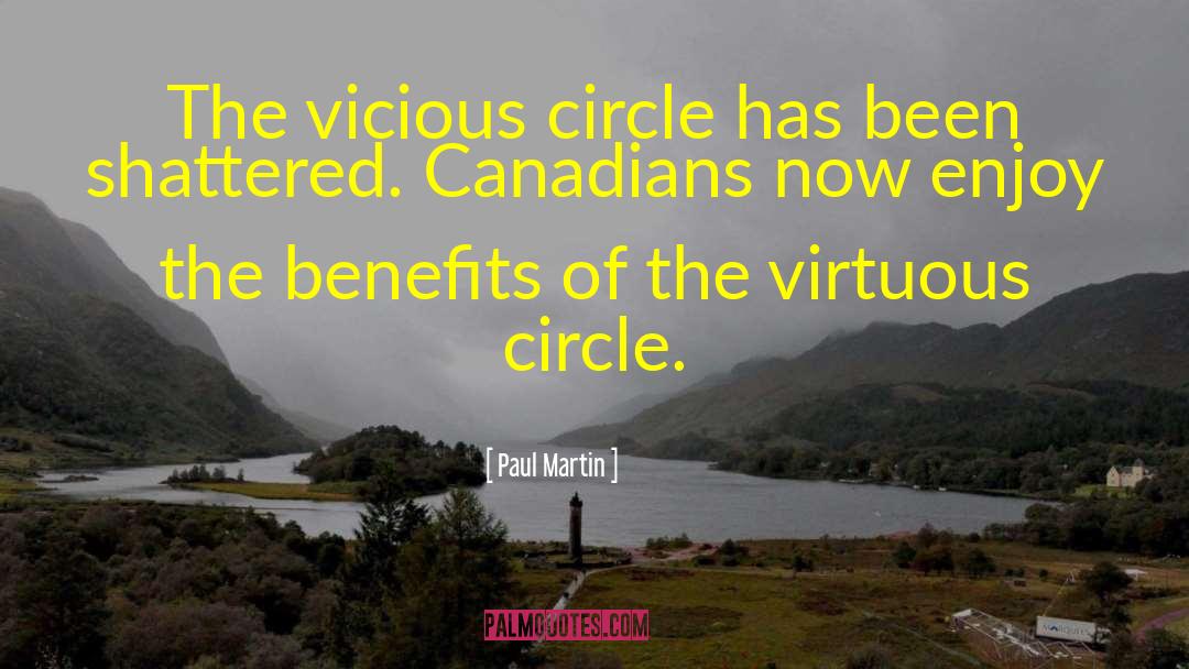 Paul Martin Quotes: The vicious circle has been