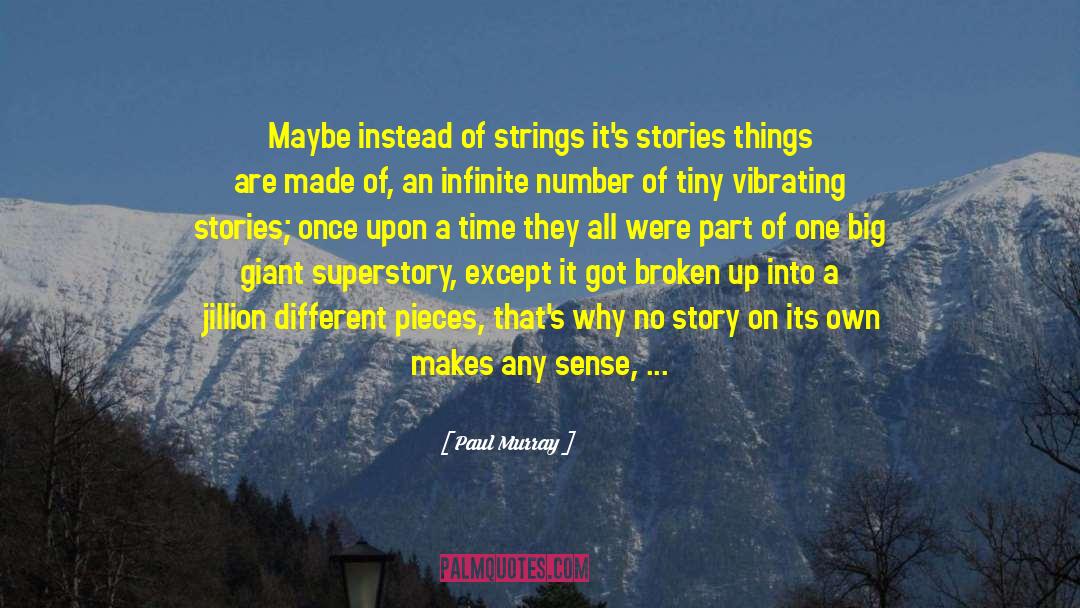 Paul Murray Quotes: Maybe instead of strings it's
