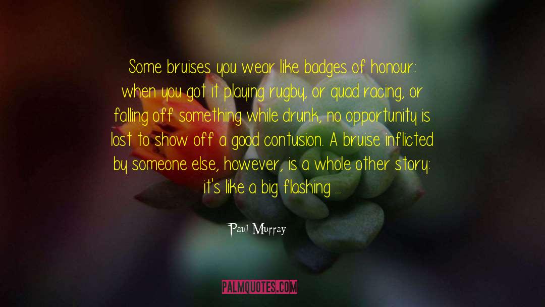 Paul Murray Quotes: Some bruises you wear like