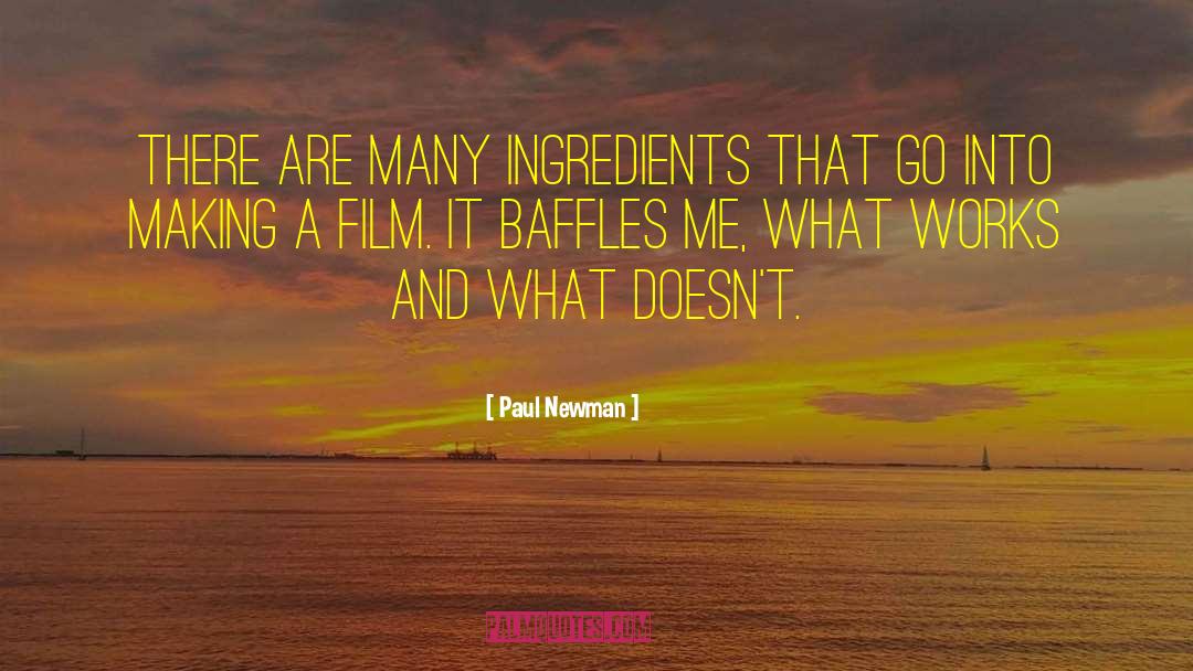 Paul Newman Quotes: There are many ingredients that