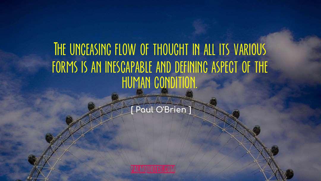 Paul O'Brien Quotes: The unceasing flow of thought