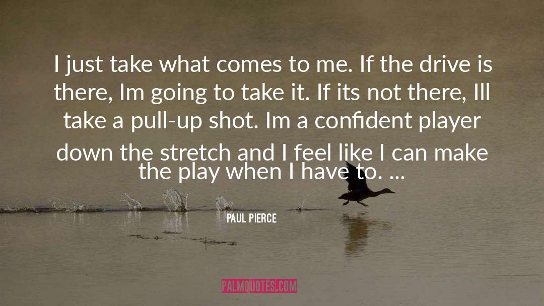 Paul Pierce Quotes: I just take what comes