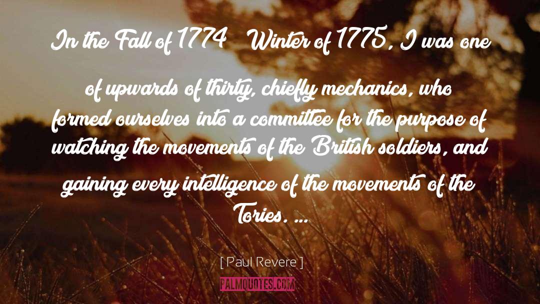 Paul Revere Quotes: In the Fall of 1774