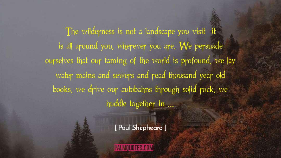 Paul Shepheard Quotes: The wilderness is not a