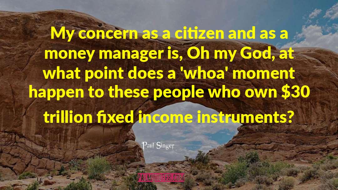 Paul Singer Quotes: My concern as a citizen