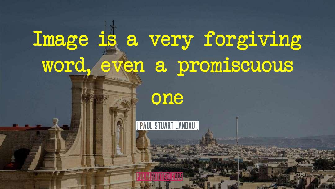 Paul Stuart Landau Quotes: Image is a very forgiving