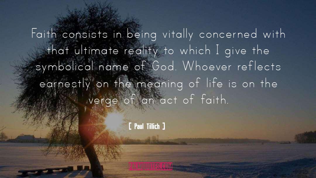 Paul Tillich Quotes: Faith consists in being vitally