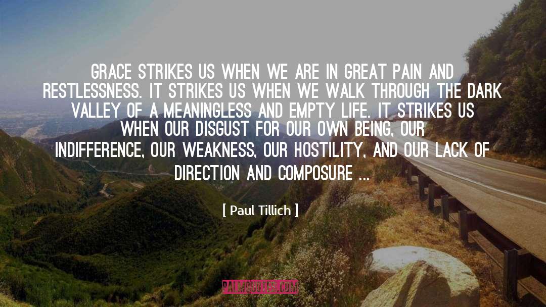 Paul Tillich Quotes: Grace strikes us when we