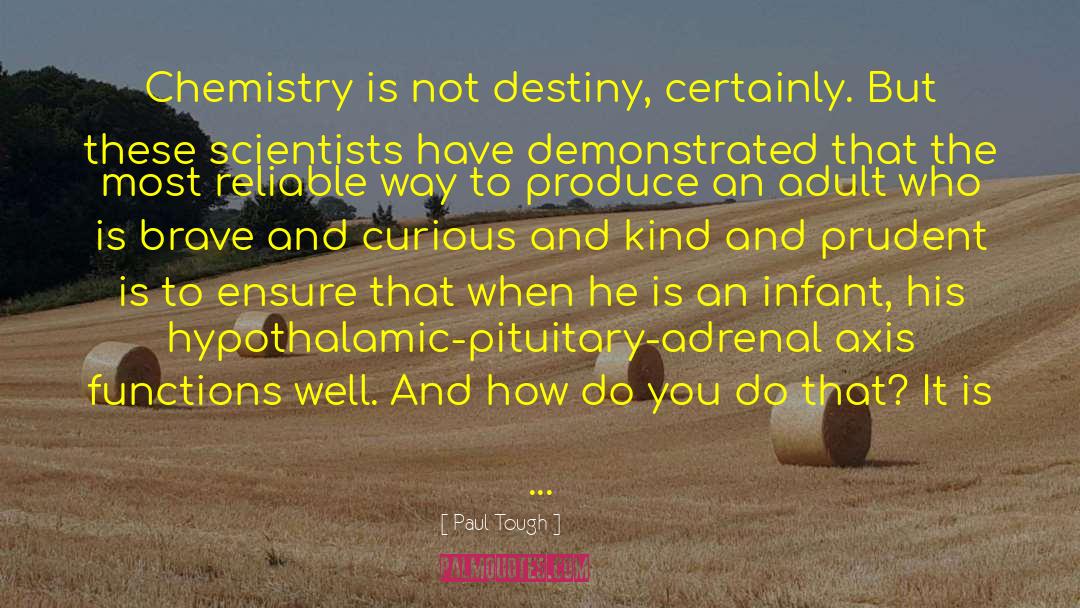 Paul Tough Quotes: Chemistry is not destiny, certainly.