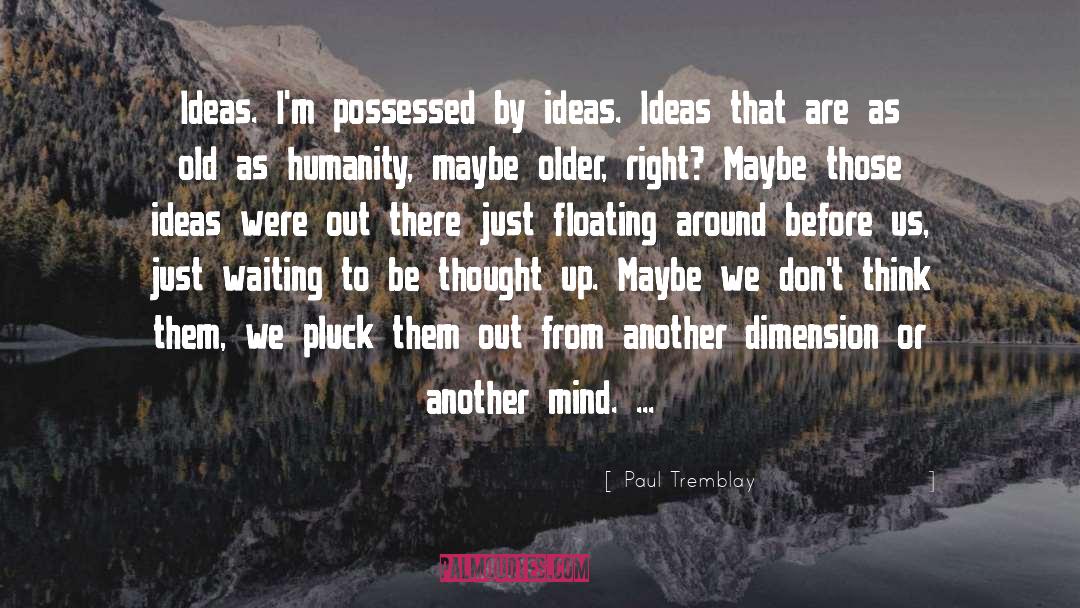 Paul Tremblay Quotes: Ideas. I'm possessed by ideas.