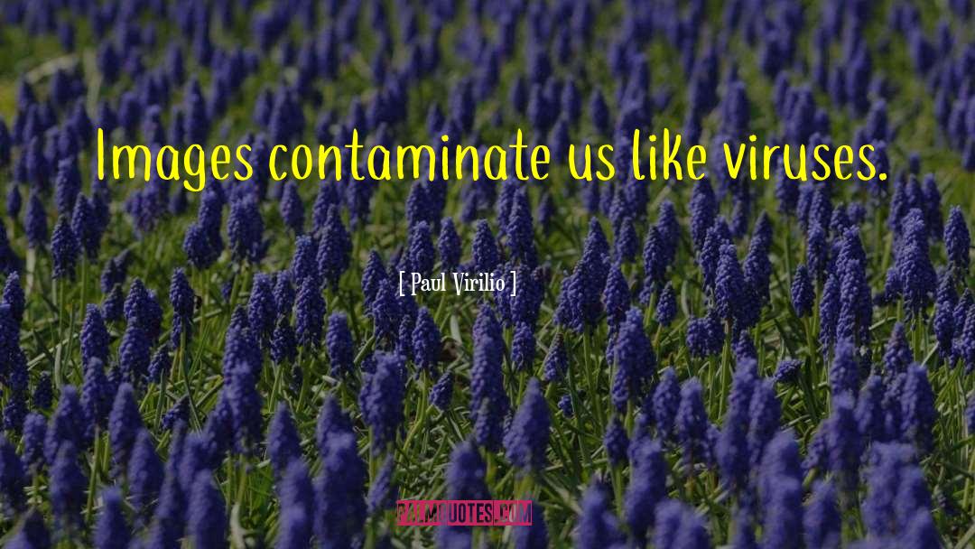 Paul Virilio Quotes: Images contaminate us like viruses.