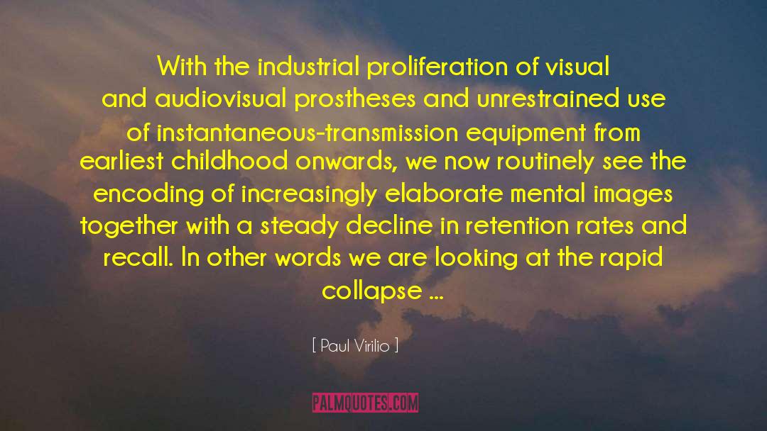 Paul Virilio Quotes: With the industrial proliferation of